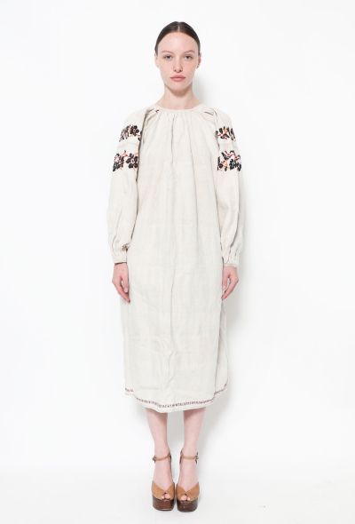 World Treasures Floral Embroidered Linen Tunic - 2