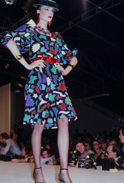 Saint Laurent COLLECTOR S/S 1983 Abstract 'Matisse' Dress - 2