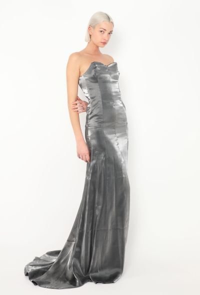 Iridescent Charmeuse Bustier Gown - 1