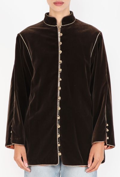 Saint Laurent 'Ballets Russes' Velvet Lamé Jacket, F/W 1976 - 1