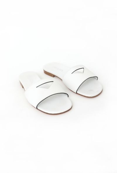 Prada Leather Cut-Out Slides - 1