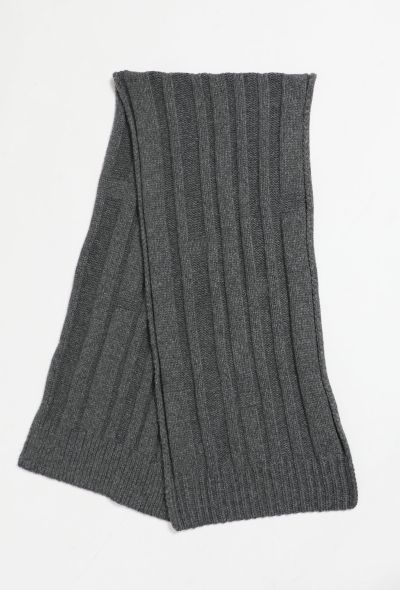 Hermès Ribbed Cashmere Knit Scarf - 1