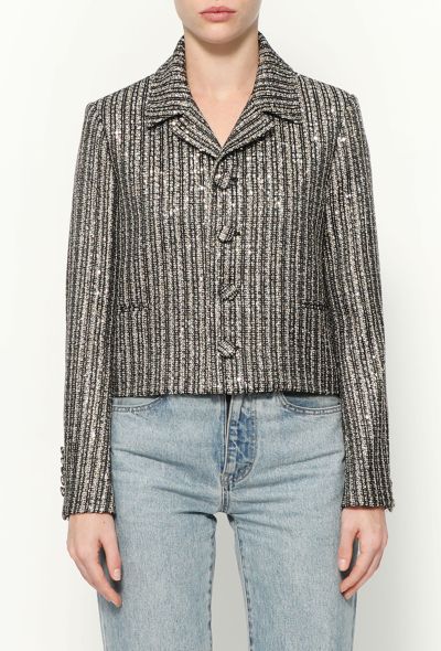 Saint Laurent F/W 2014 Cropped Lamé Jacket - 1