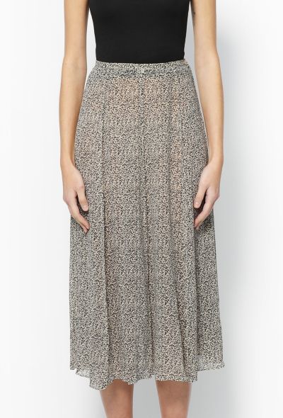 Calvin Klein '90s Printed Silk Skirt - 2
