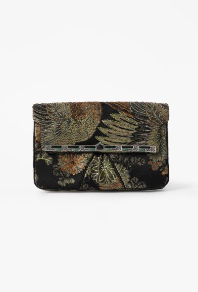 Judith Leiber Vintage Embroidered Art Deco Clutch - 1