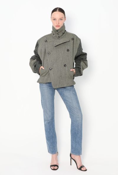 Balenciaga F/W 2004 Asymmetrical Patchwork Jacket - 2