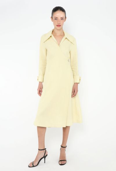 Jil Sander Pre-Fall 2022 Linen Wrap Dress - 1