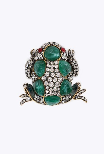 Iradj Moini Cabochon Frog Brooch, 1980s - 1
