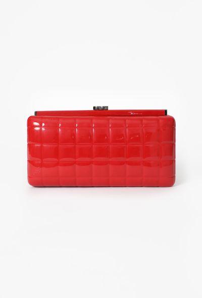 Chanel Patent Chocolate Bar Clutch - 1