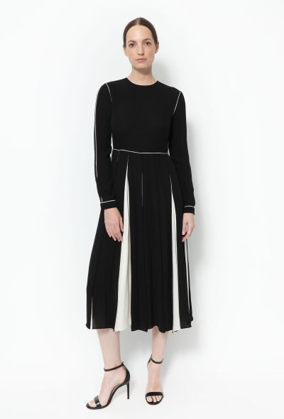 Valentino Bicolor Pleated Silk Dress - 2