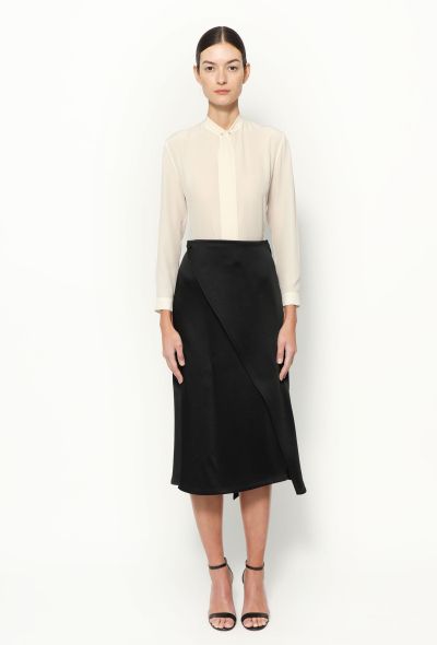 Céline Asymmetrical Satin Wrap Skirt by Phoebe Philo – Fall 2014 - 1