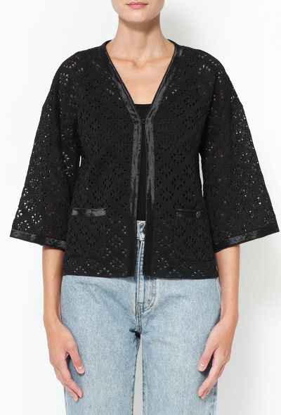Chanel Silk Crochet 'CC' Cardigan - 1