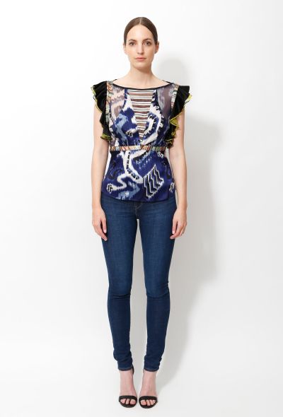 Balenciaga F/W 2007 ''Ikat'' Silk Top - 2