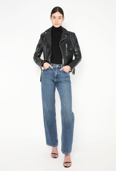 Paco Rabanne 2019 Ribbed Trim Biker Jacket - 1
