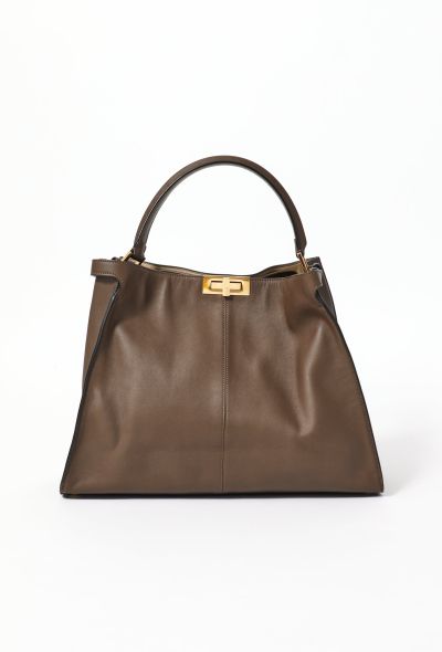 Fendi Taupe Medium Peekaboo X-Lite - 1