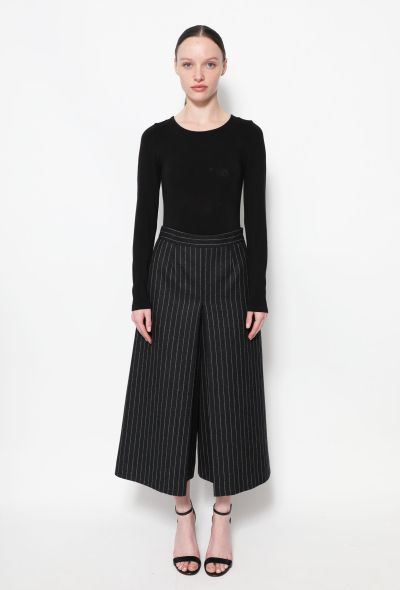 Saint Laurent Pinstripe Midi Culottes - 1