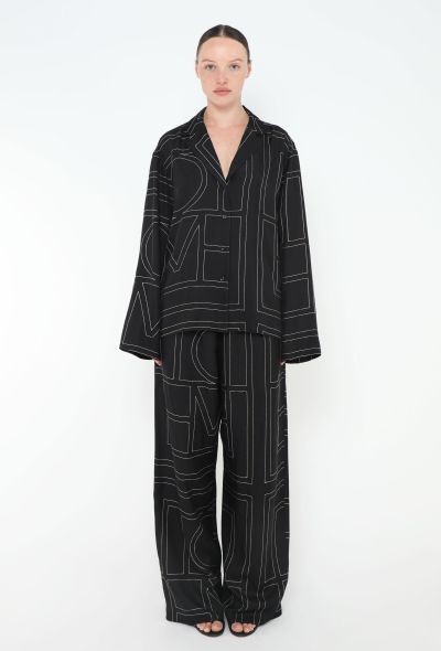 Toteme 2023 Monogram Silk Pajama Set - 1