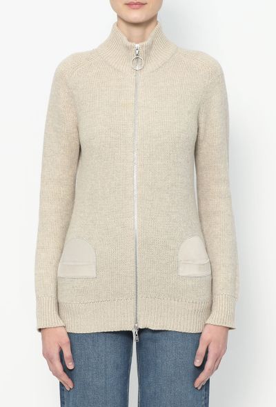 Louis Vuitton Cashmere Zip Sweater Beige - 1