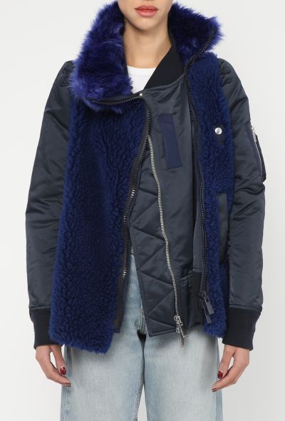 Sacai F/W 2021 Fleece Bomber Jacket - 1