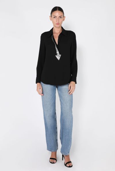 Chloé Arrow-Embellished Crêpe Blouse, 2023 - 2