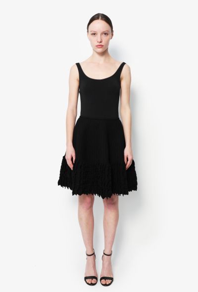 Alaïa Pleated Knit Skater Skirt - 1