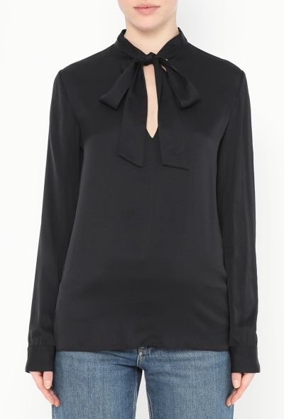 The Row Classic Silk Lavallière Blouse - 1