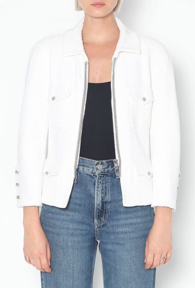 Chanel 2011 Iridescent Bouclé Chainlink Jacket - 1