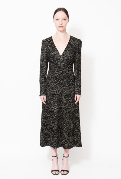 Saint Laurent 2016 Metallic Floral Lace Dress - 1