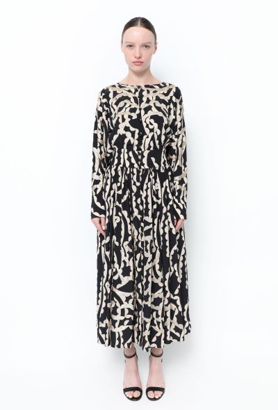 Chloé Early '80s Scalloped Silk Dress - 1