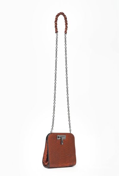 Tom Ford T Lock Mini Python Bag - 2