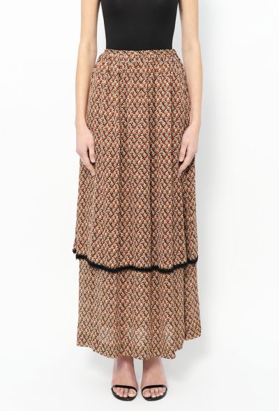 Oscar Rom '70s Printed Maxi Skirt - 2