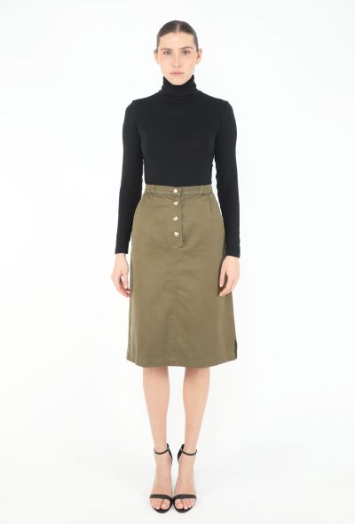 Céline Vintage Triomphe Cotton Skirt - 1