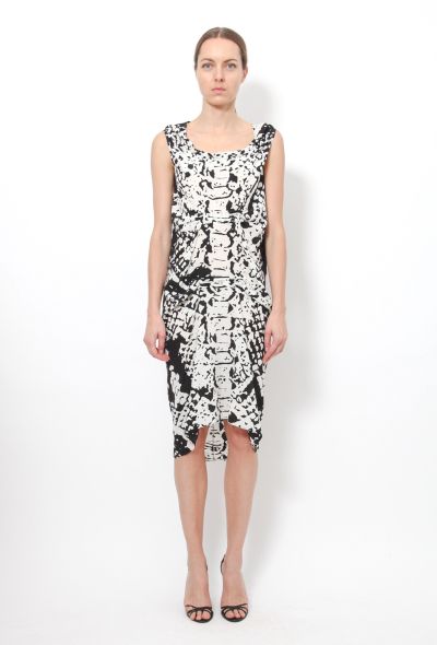 Saint Laurent 2008 Abstract Silk Dress - 1