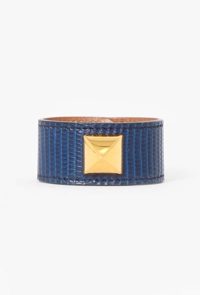 Hermès Vintage Clou Médor Lizard Bracelet - 1