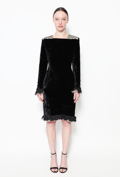 Embellished Velvet Dress - 1