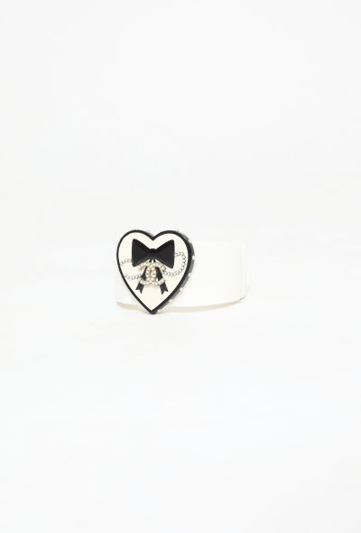 Chanel Embellished Heart Pendant Resin Cuff - 2