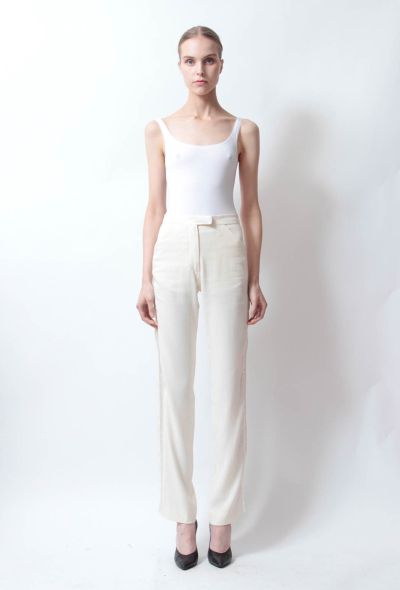 Maison Margiela Cream Tuxedo Trousers - 1