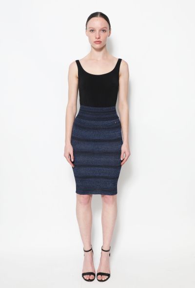 Chanel Tonal Ribbed Knit Skirt - 2