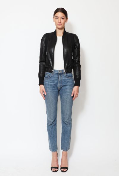 Paco Rabanne Satin Ribbed Bomber Jacket - 1