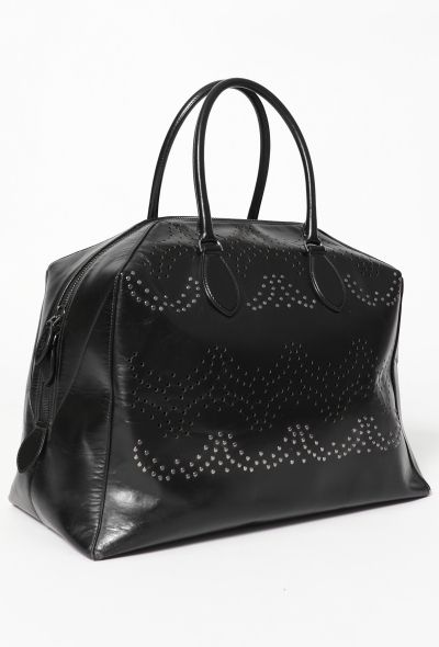 Alaïa Laser Cut Studded Bowling Bag - 2