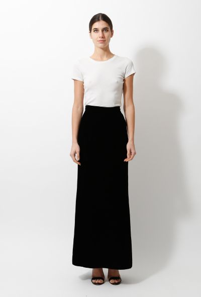 Saint Laurent Vintage Velvet Maxi Skirt - 1