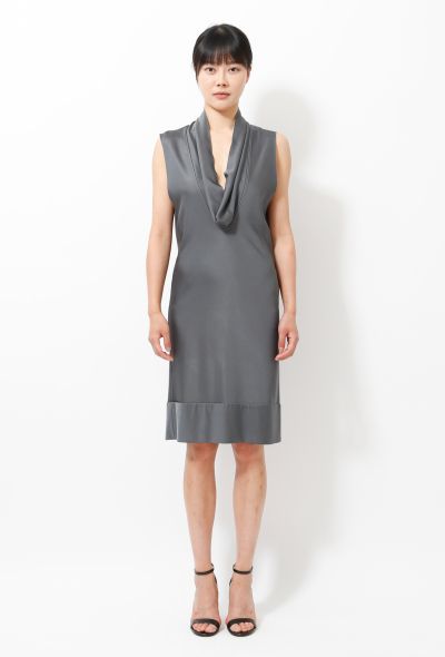 Balenciaga Gunmetal Jersey Dress - 1