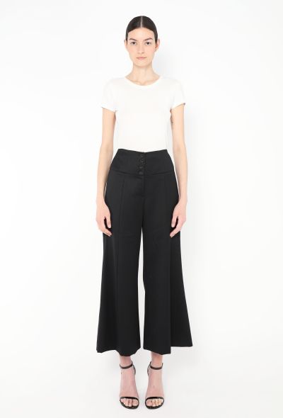 Chanel Cropped 'CC' Palazzo Trousers - 1