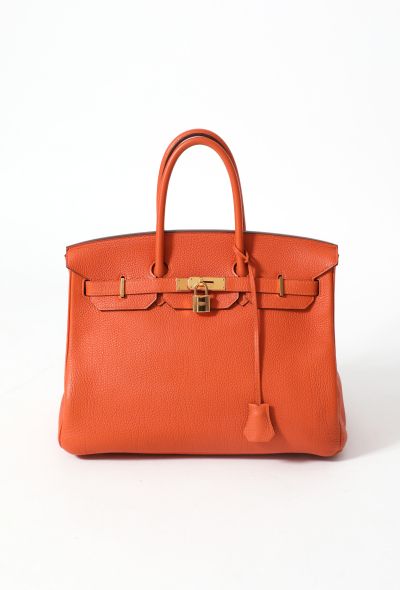 Hermès Orange H Togo Birkin 35 - 1