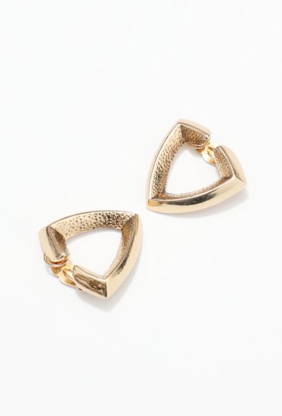 Saint Laurent Vintage Abstract Triangle Spring Earrings - 2