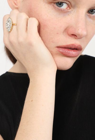 Vintage Fine Jewelry Vintage 18k Yellow Gold Diamond Marquise Ring - 2