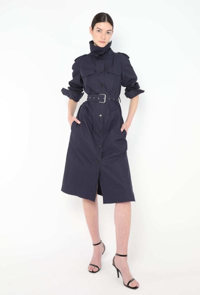 Céline Belted Poplin Trench Dress in Navy – 2017 - 1