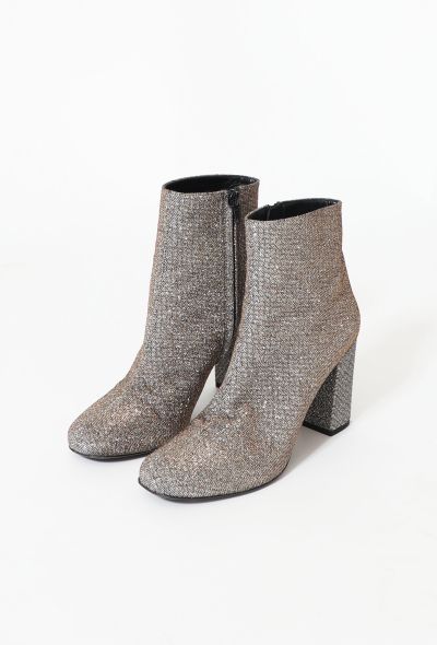 Saint Laurent Loulou' Metallic Ankle Boots - 2