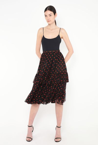 Saint Laurent Vintage Ruffled Chiffon Skirt - 1