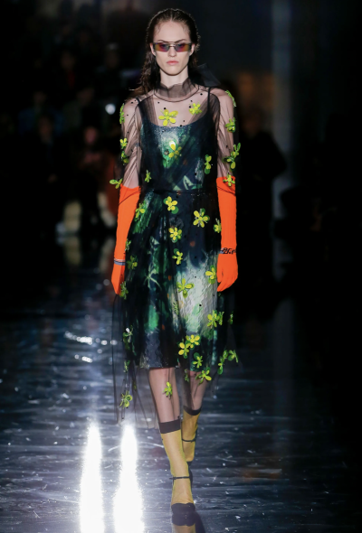 Prada F/W 2018 Neon Sci-Fi Knit Gloves - 2